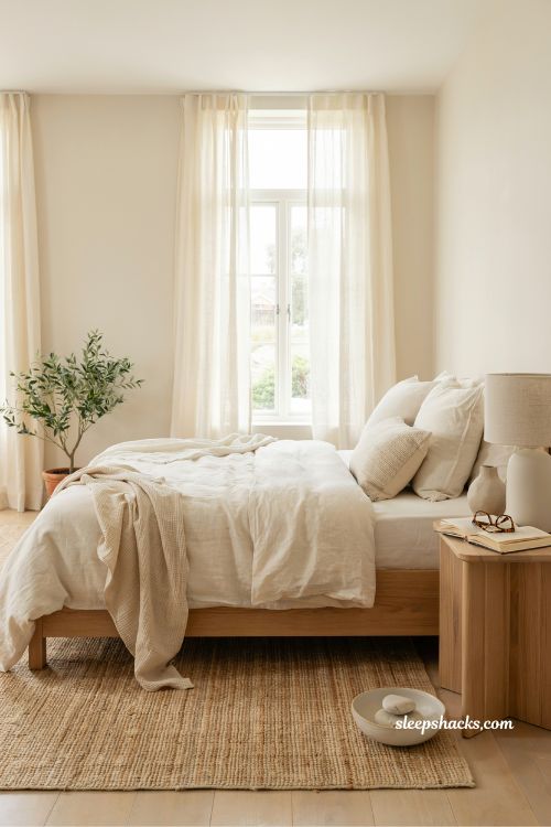linen bedding layered coastal bedroom ideas for an airy relaxed beach style bed