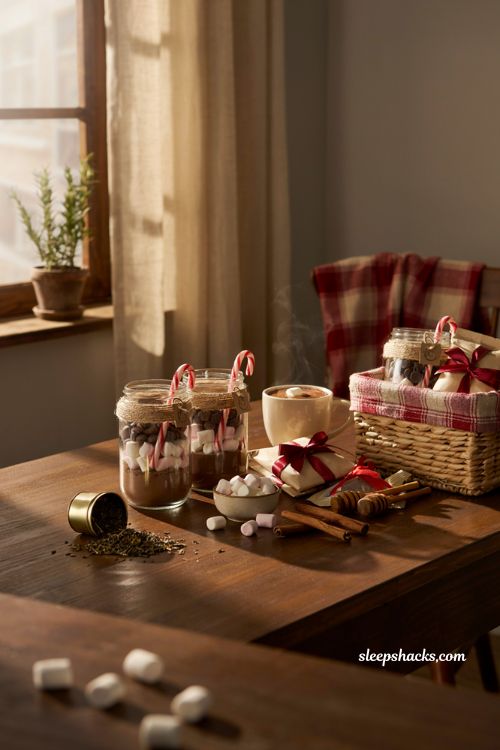 DIY hot cocoa and tea gift kit easy handmade Christmas gift idea for teachers and neighbors