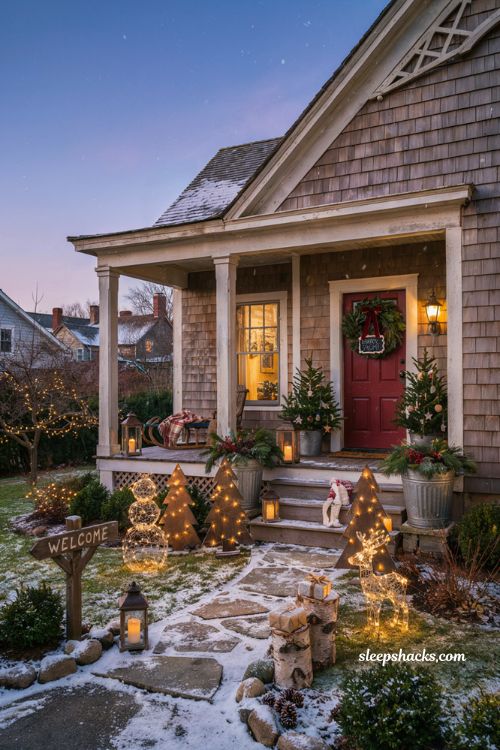 Diy Christmas yard decorations with handmade outdoor lights and festive front yard display