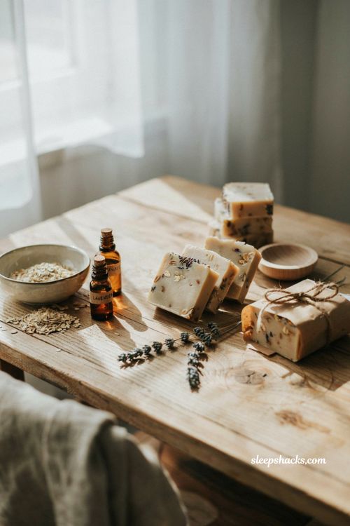 Handmade oatmeal lavender soap bars easy DIY Christmas gift idea