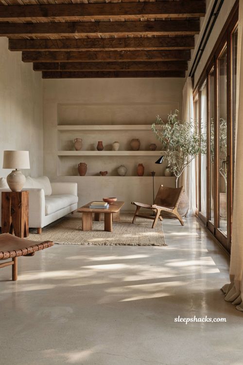 Mexican minimalist decor ideas with mid century furniture and handcrafted mesquite accents