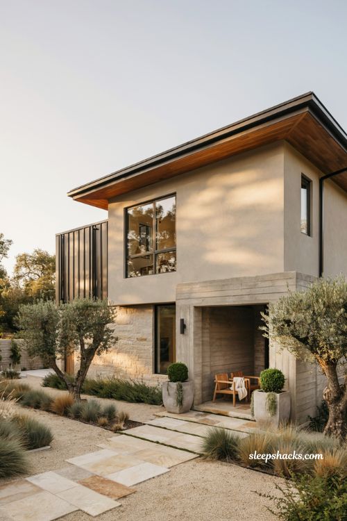 Modern house design ideas with fire resistant materials and contemporary weatherproof home exterior