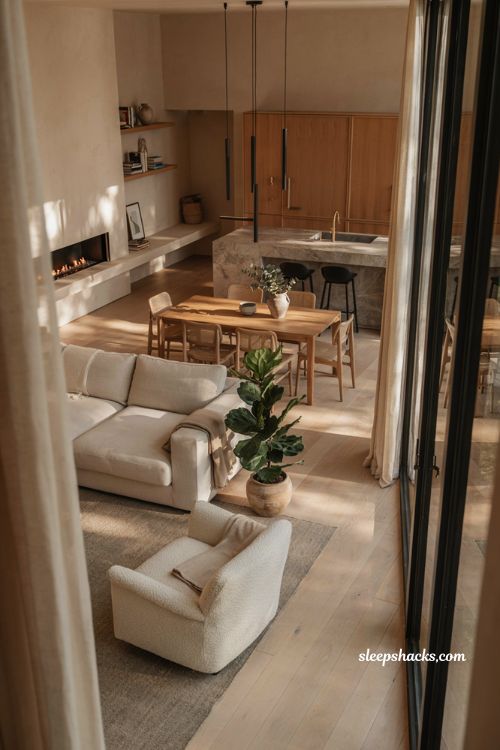 Modern house design ideas with open concept kitchen dining and living room layout