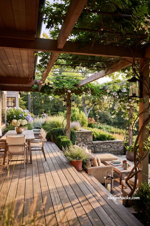Outdoor landscaping ideas with cozy backyard fire pit seating and rustic stone patio