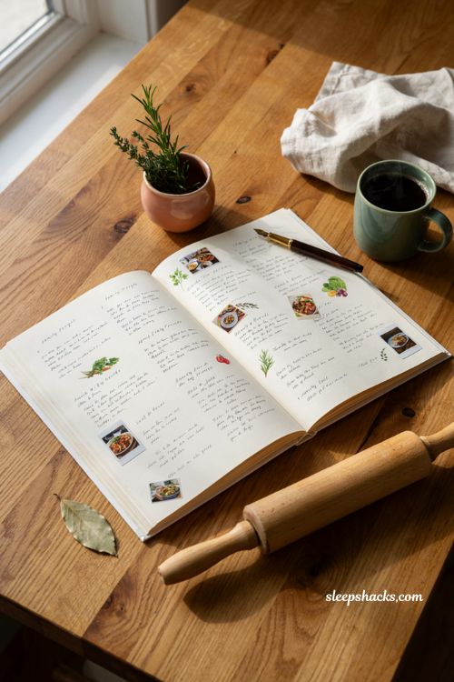 Personalized recipe scrapbook journal handmade Christmas gift idea for boyfriend