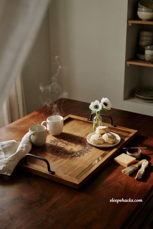 Personalized wooden serving tray DIY handmade Christmas gift idea for home