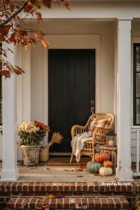 15 Small Front Porch Fall Decor Ideas That Actually Look Cozy