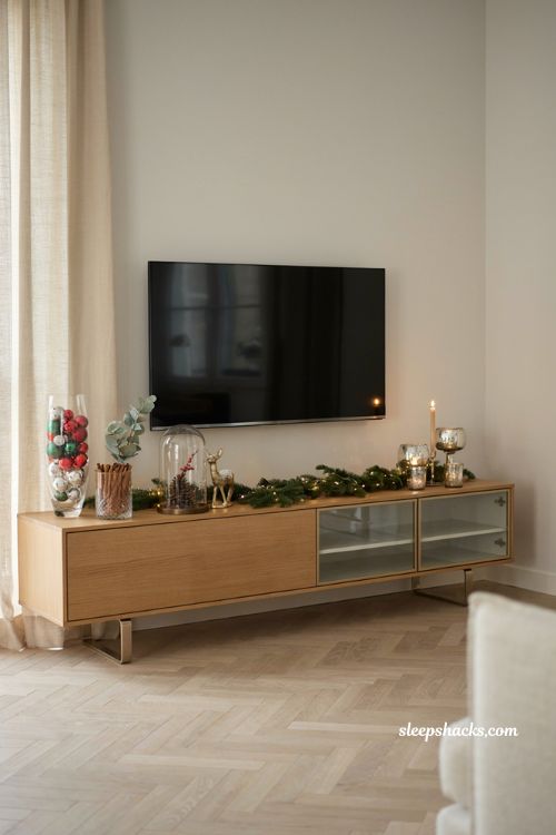 x7m42q glass christmas decor ideas for living room tv console with elegant ornament vases