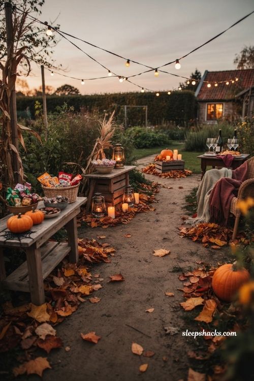 Backyard trick or treat parade ideas for an outside Halloween party
