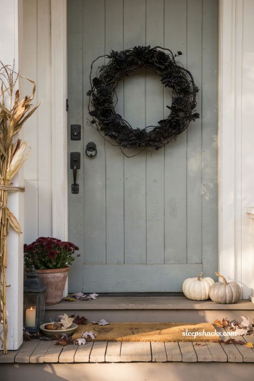 Black magic wreath with dried grapevine and flowers for farmhouse Halloween door decor