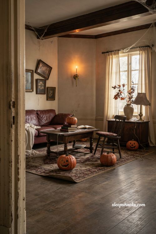 Bloxburg Halloween house cozy haunted lived in decor ideas