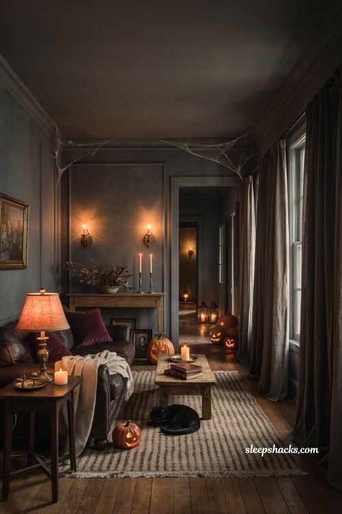 Bloxburg Halloween house layered lighting ideas for a spooky atmosphere