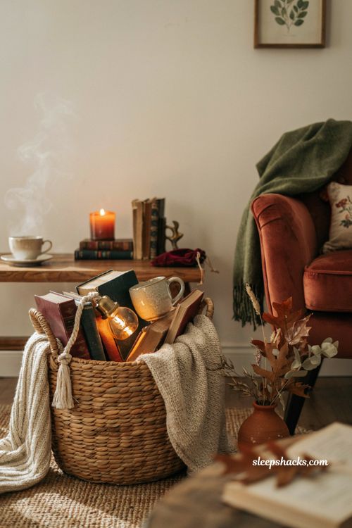 Booktok basket ideas for girlfriend with cozy reading gifts and spooky books