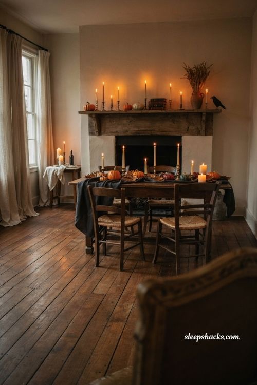 Cheap Halloween candle decor ideas for a cozy party