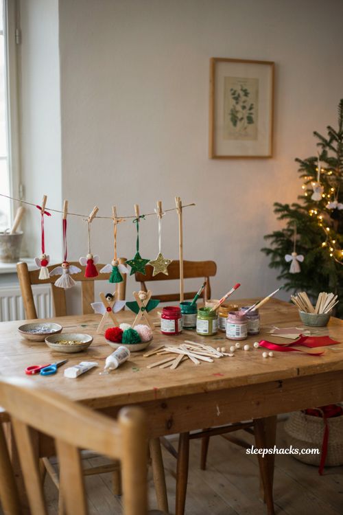 Christmas crafts for kids with popsicle stick angels stars and handmade ornaments