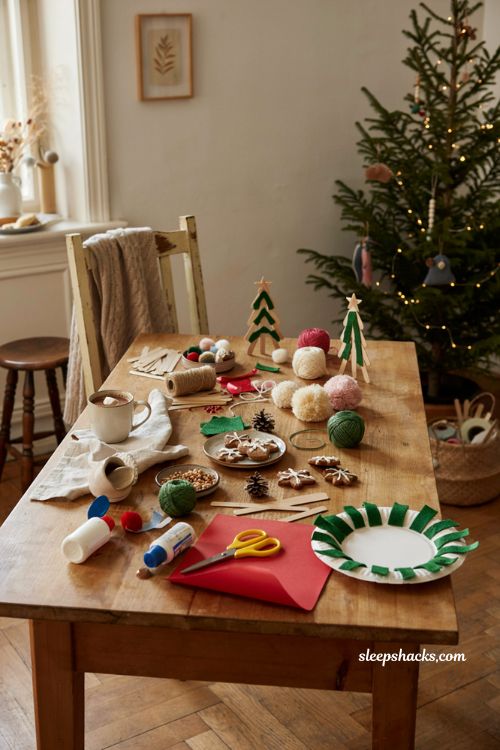 Christmas crafts for kids with popsicle sticks pom poms paper plates and handmade decorations