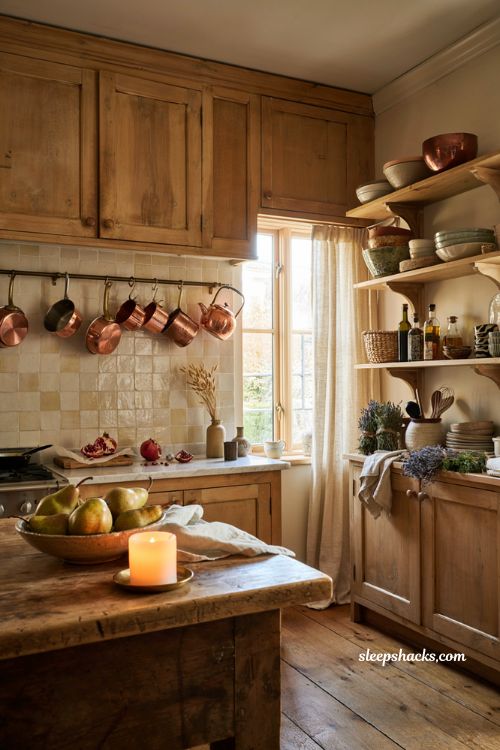 Copper kitchen decor ideas for a cozy fall home with warm timeless style