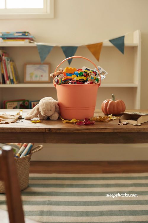 Dollar store toy boo basket ideas for kids with colorful fall surprises