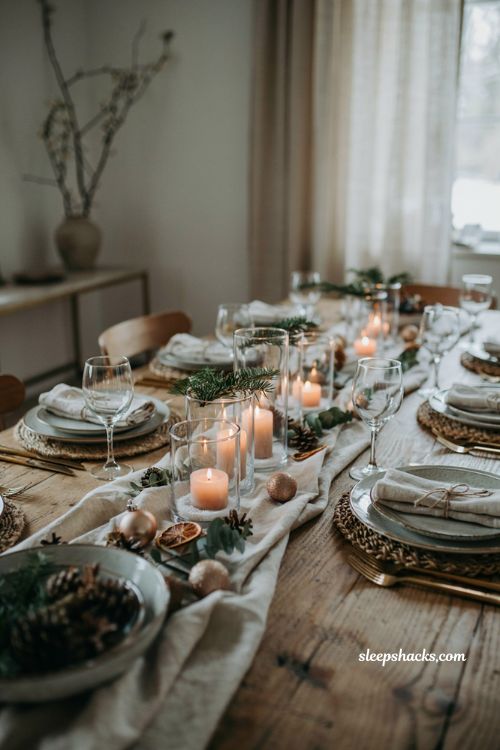 Easy christmas centerpieces for table with layered glass cylinders faux snow and candles
