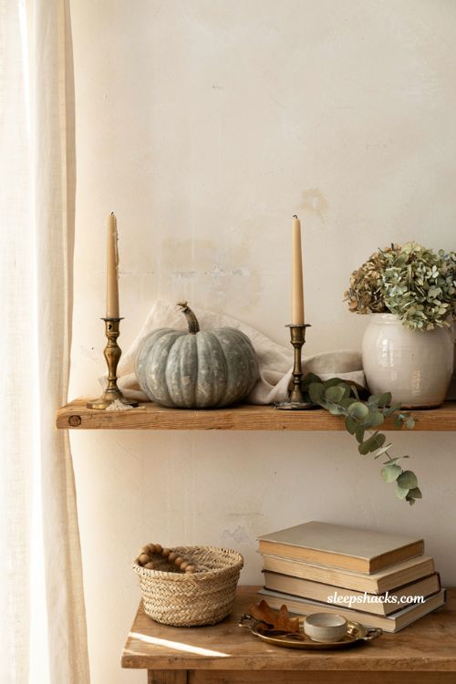 Easy painted pumpkin ideas with a whitewashed antique Jarrahdale pumpkin for vintage fall decor