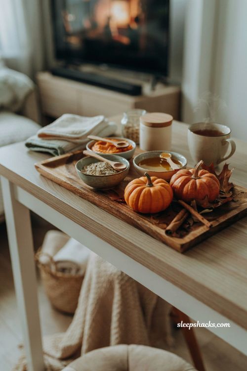 Fall scented face mask station with pumpkin honey and oats for sleepover 
