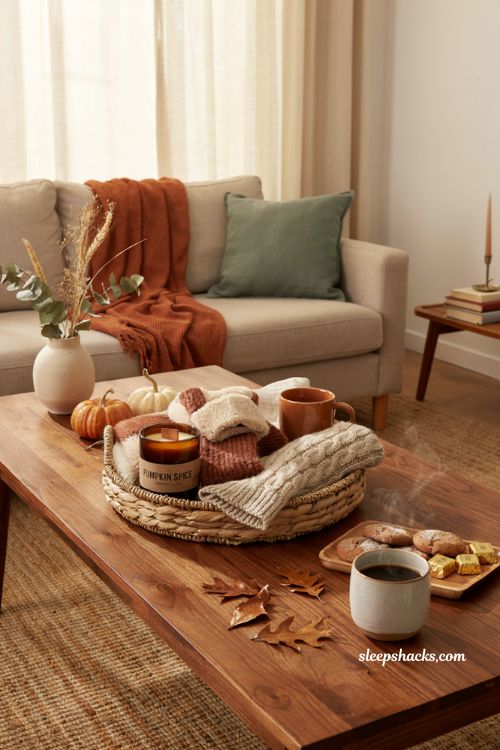 Fall vibes boo basket ideas for girlfriend with cozy orange autumn gifts