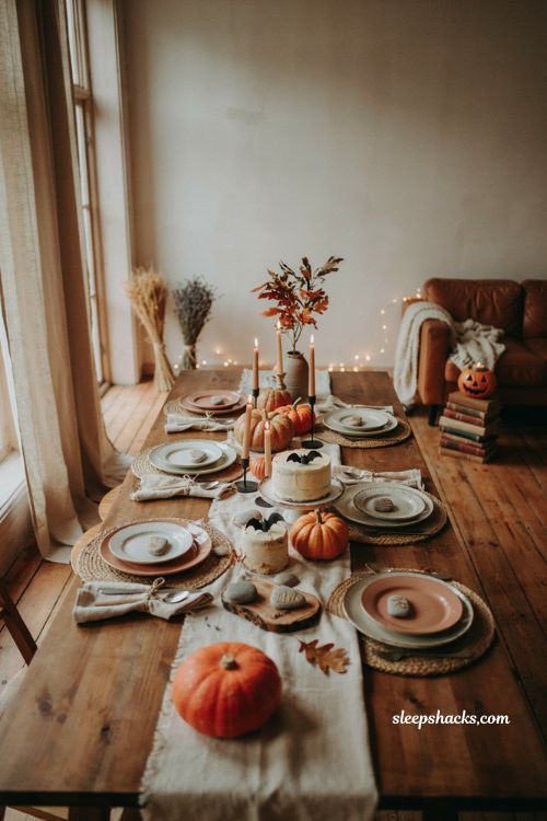 Halloween birthday party ideas cozy October birthday decor pumpkins string lights