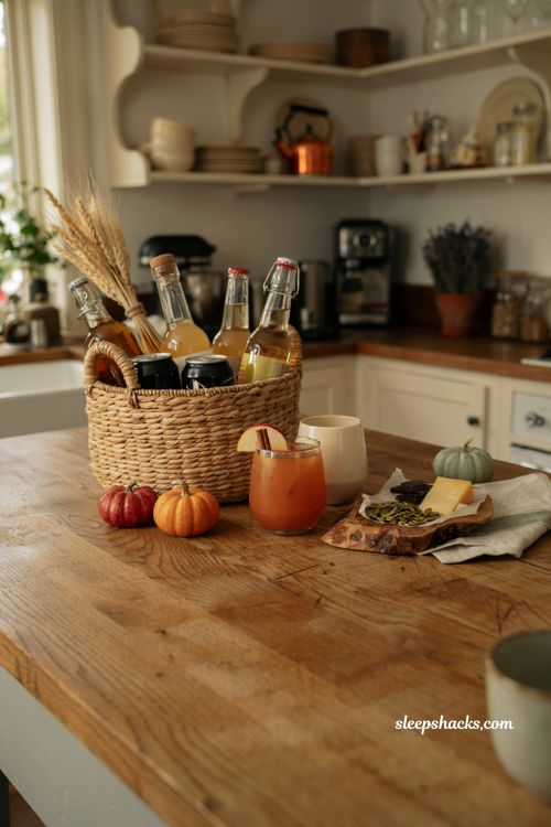 Halloween themed beverage boo basket ideas for boyfriend with seasonal drinks