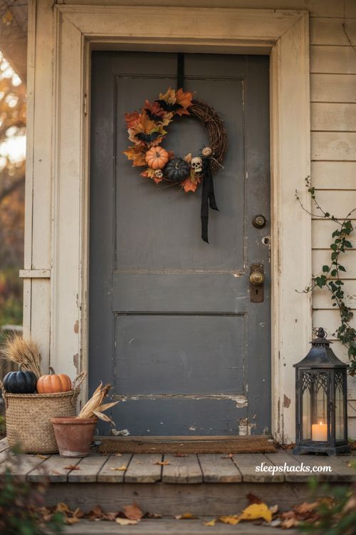 Halloween wreaths front door diy spooky autumn decor