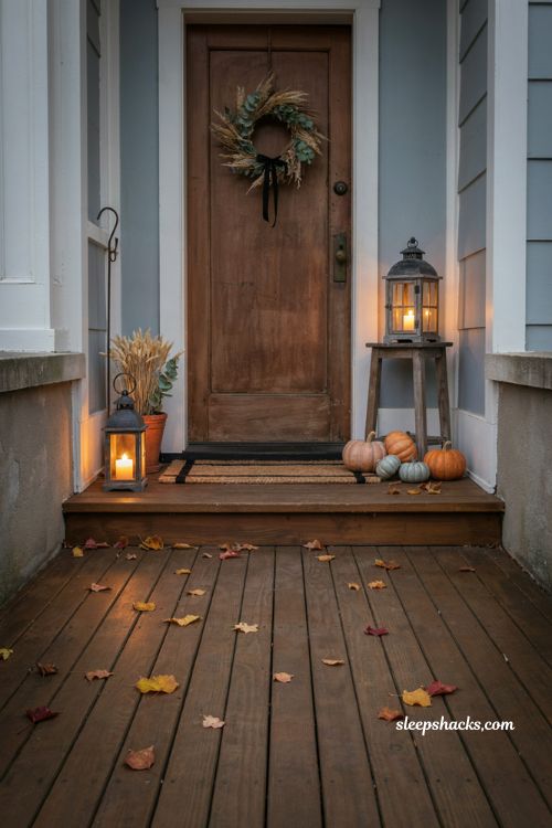 Lanterns for small porch halloween decor