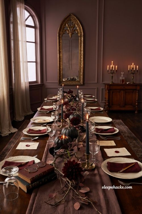 Murder mystery dinner ideas for an elegant adult Halloween party