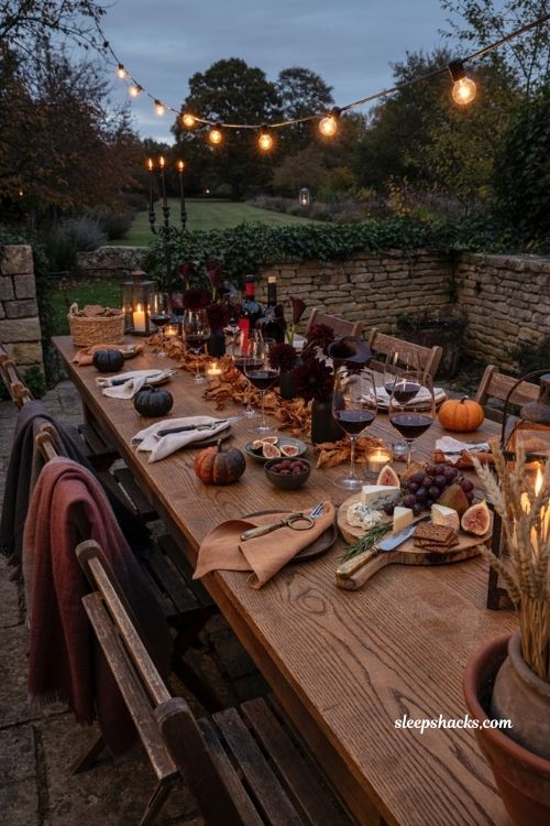 Outdoor Halloween wine and cheese party ideas for adults