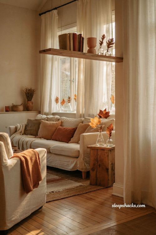 Pressed leaf vase ideas for cozy indoor fall home decor with natural autumn style