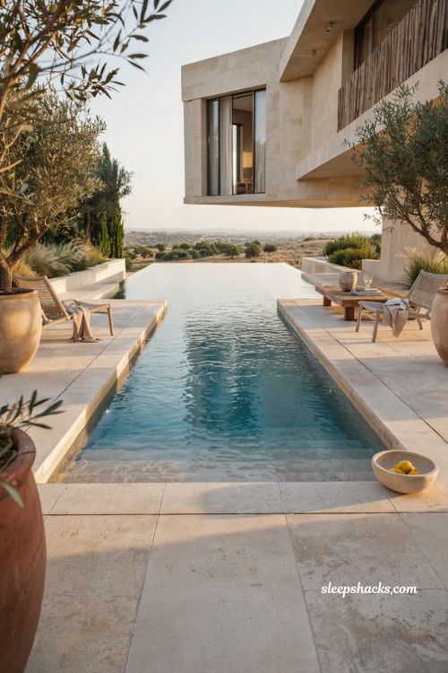Infinity pool ideas for a luxurious backyard with a horizon view