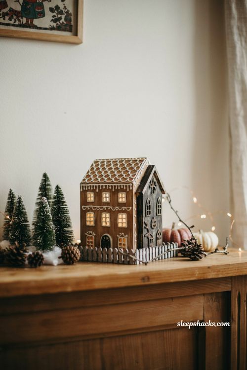 Reversible Halloween to Christmas house DIY with gingerbread cottage and haunted house designs 
