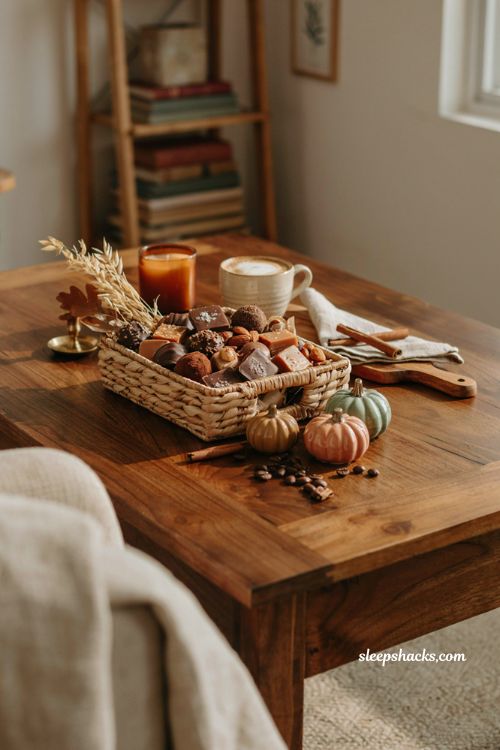 Seasonal chocolate boo basket ideas for boyfriend with salted caramel treats and coffee
