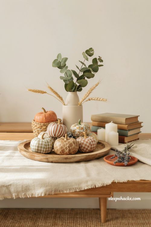 Small pumpkin decorating ideas with patterned washi tape mini pumpkins for cozy farmhouse fall decor