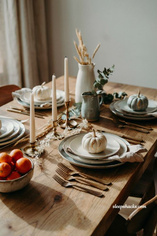 Small pumpkin decorating ideas with personalized mini monogram pumpkins for elegant fall table settings