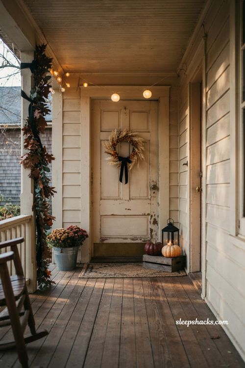 Vertical halloween decor ideas for a small porch