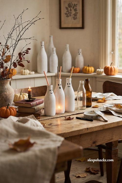 cheap diy boo bottle ghost decorations for halloween