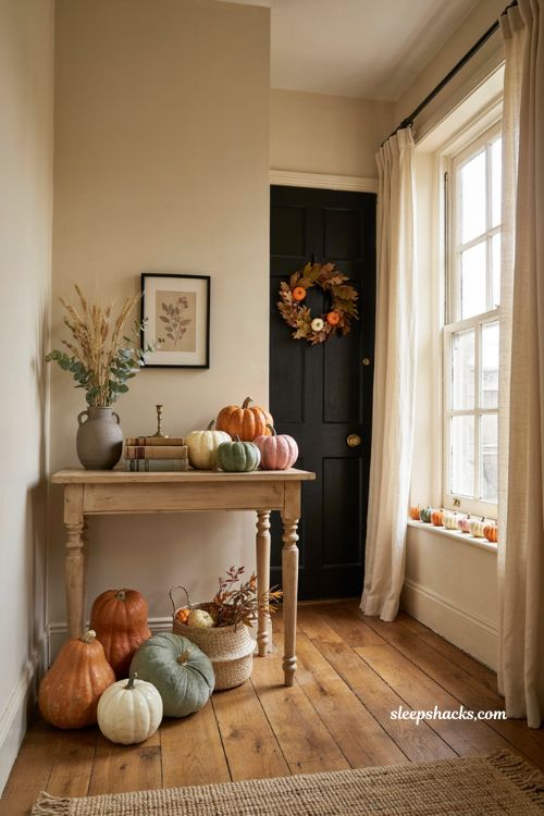 cute halloween decor with a handmade cheesecloth ghost garland