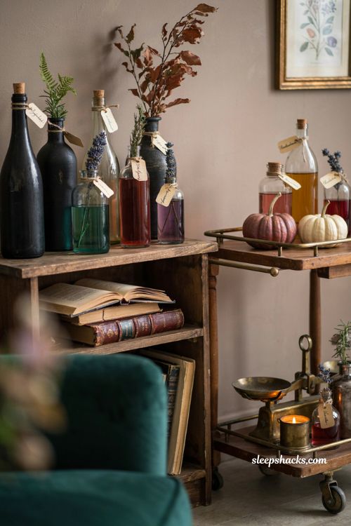easy diy poison bottles from recycled glass for halloween decor