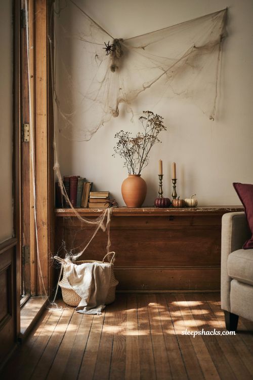 easy diy spiderweb decorations for a spooky halloween corner