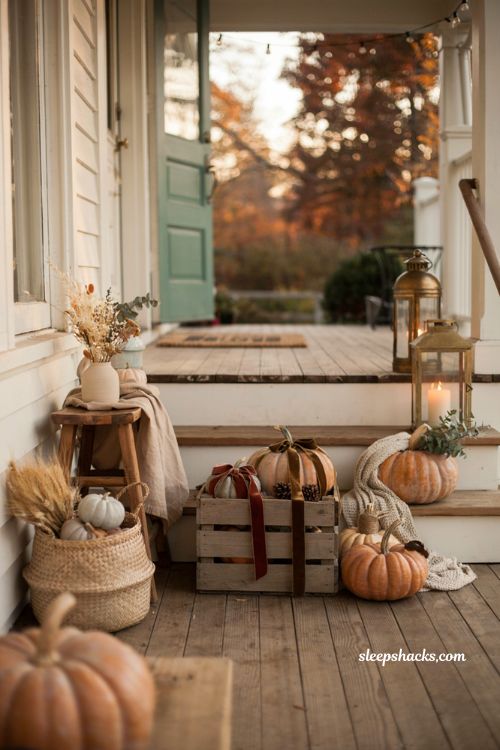 easy pumpkin decorating ideas for cozy no carve farmhouse fall decor