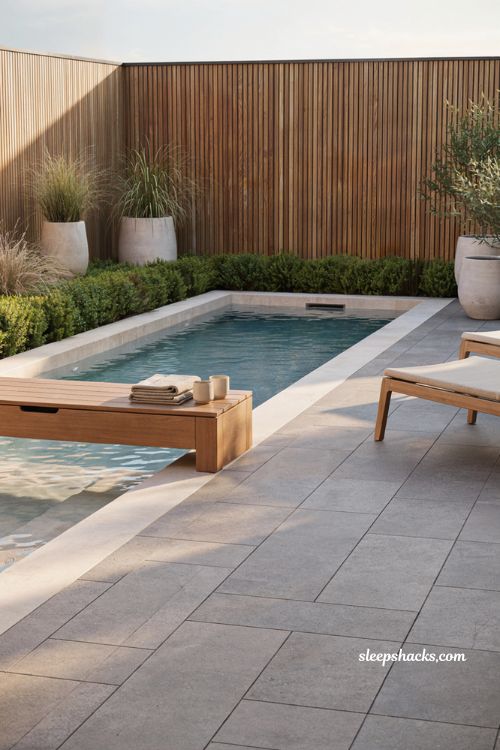 fitness plunge pool ideas for small backyard with swim current and modern wellness design