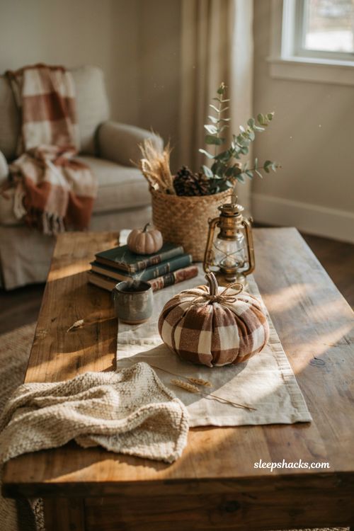 no sew flannel pumpkin diy cozy farmhouse fall decor idea