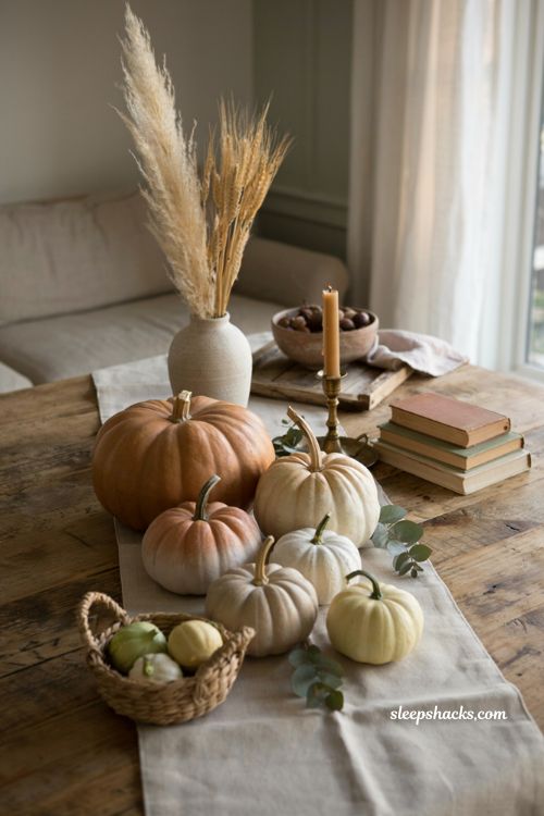ombre painted pumpkin diy elegant fall centerpiece idea