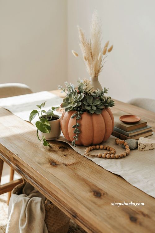 succulent planter foam pumpkin for modern dollar tree fall decor ideas