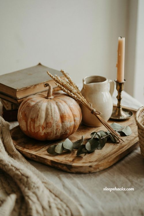 whitewashed pumpkin diy farmhouse fall decor idea