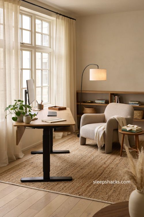 360 degree rotating standing desk for a flexible multipurpose home office 